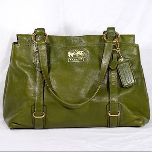 Coach 🐎 | Olive Green Vintage Leather Hand Bag